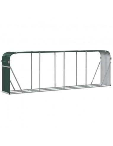 Portaceppi Verde 300x45x100 cm in Acciaio Zincato