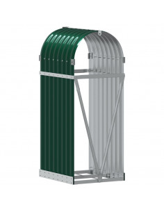 Portaceppi Verde 40x45x100 cm in Acciaio Zincato