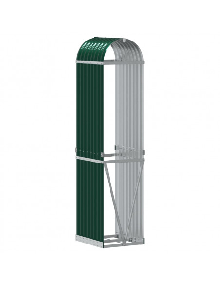 Portaceppi Verde 40x45x170 cm in Acciaio Zincato