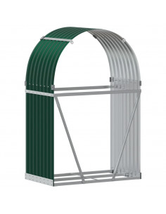 Portaceppi Verde 80x45x120 cm in Acciaio Zincato