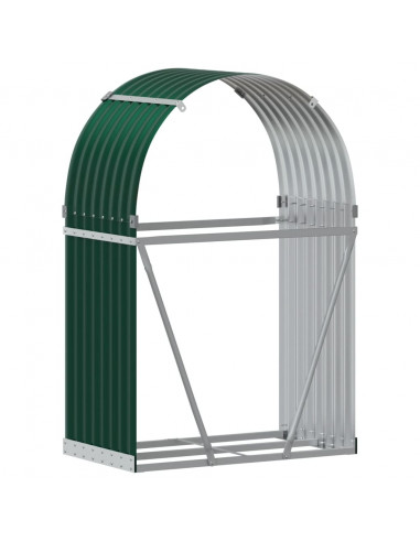 Portaceppi Verde 80x45x120 cm in Acciaio Zincato