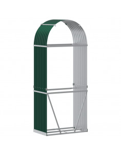 Portaceppi Verde 80x45x190 cm in Acciaio Zincato