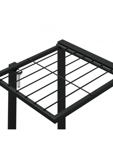 Portafiori 94,5x25x89 cm Ferro Nero