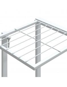 Portafiori con Ruote 94,5x24,5x91,5 cm Ferro Bianco