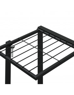 Portafiori con Ruote 94,5x24,5x91,5 cm Ferro Nero