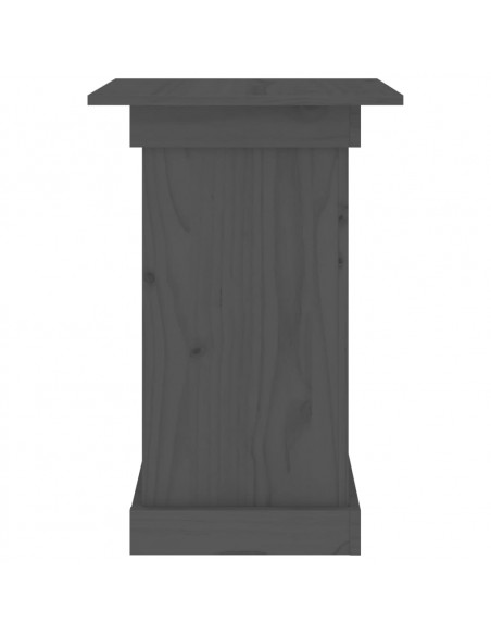 Portafiori grigio 40x40x60 cm in Legno Massello di Pino