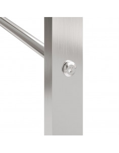 Portalegna 50x28x132 cm in Acciaio Inossidabile