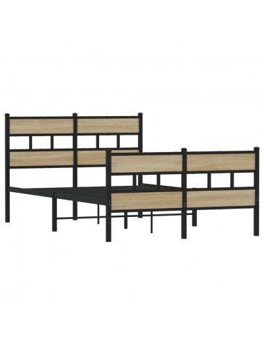 Giroletto senza Materaso in Metallo Rovere Sonoma 120x200 cm