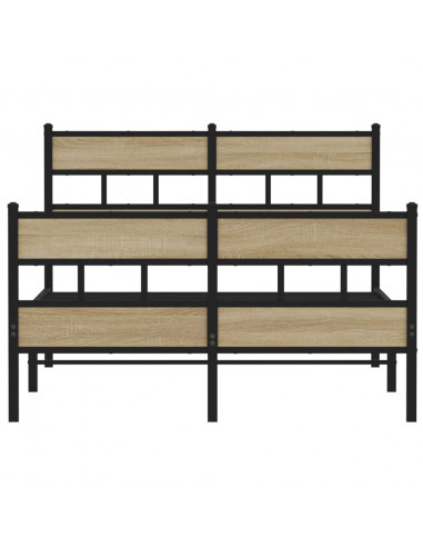 Giroletto senza Materaso in Metallo Rovere Sonoma 120x200 cm