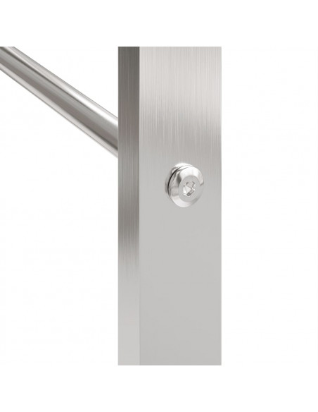 Portalegna 80x28x86 cm in Acciaio Inossidabile