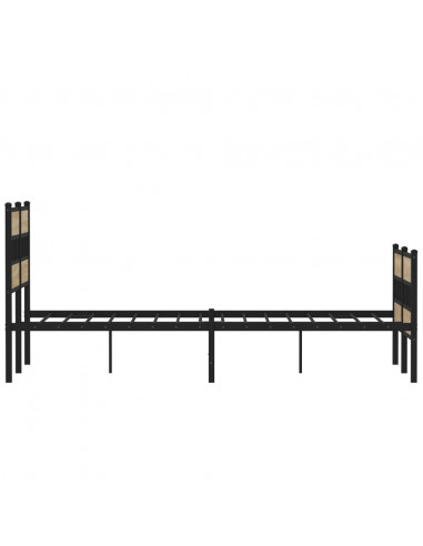 Giroletto senza Materaso in Metallo Rovere Sonoma 120x200 cm