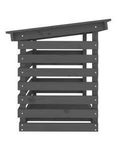 Portalegna Grigio 108x73x79 cm in Legno Massello di Pino