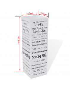 Portaombrelli Bastoni Passeggio Quadrato Acciaio 48,5 cm Bianco