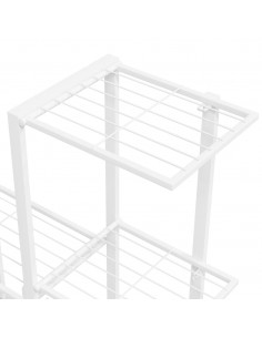 Portapiante 94,5x25x88 cm Bianco in Metallo