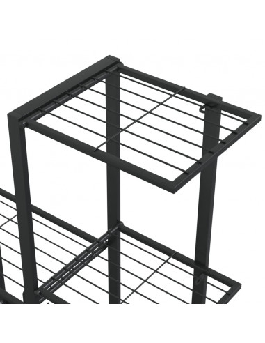 Portapiante 94,5x25x88 cm Nero in Metallo