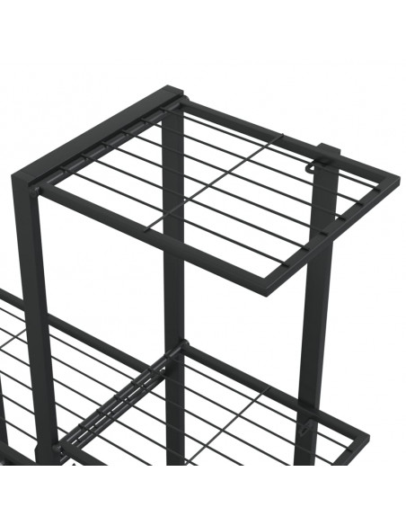 Portapiante 94,5x25x88 cm Nero in Metallo