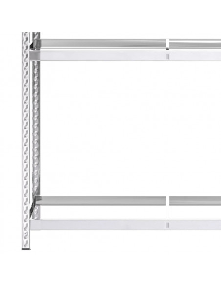 Portapneumatici a 2 Livelli Argento 110x40x180 cm in Acciaio