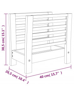 Portariviste 40x26,5x38,5 cm in Legno Massello di Noce