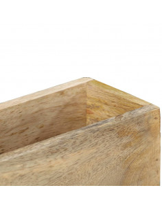 Portariviste a Parete 30x11x72 cm in Legno Massello di Mango