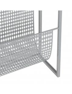 Portariviste Argento 35x15x45 cm in Acciaio