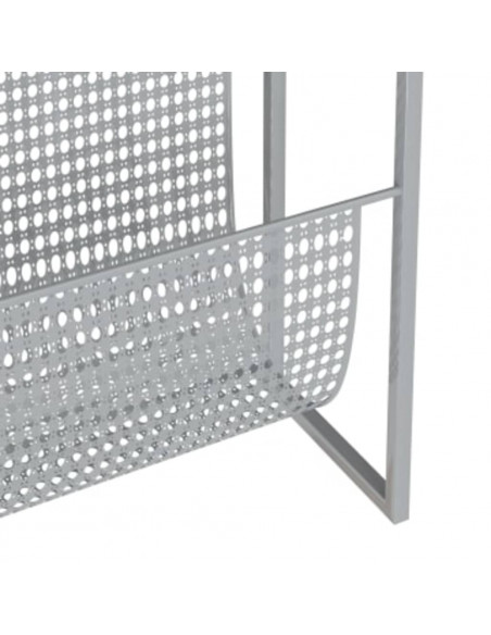 Portariviste Argento 35x15x45 cm in Acciaio