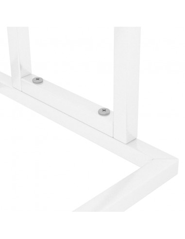 Portasciugamani Autoportante Bianco 48x24x78,5 cm in Ferro
