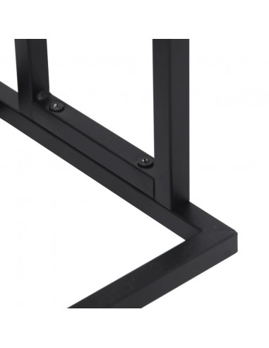 Portasciugamani Autoportante Nero 48x24x78,5 cm in Ferro