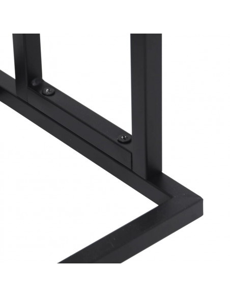 Portasciugamani Autoportante Nero 48x24x78,5 cm in Ferro