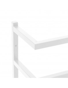 Portasciugamani Bianco 24x12x96 cm in Acciaio