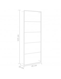 Portasciugamani Bianco 45x10x115 cm in Acciaio