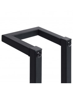 Portasciugamani da Terra Nero 12,5x12,5x60cm Ferro