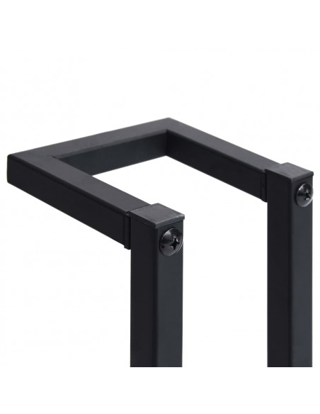 Portasciugamani da Terra Nero 12,5x12,5x60cm Ferro