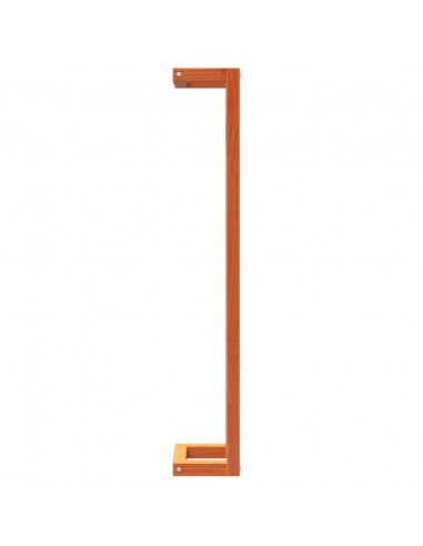 Portasciugamani Marrone Cera 23x18x110cm Legno Massello di Pino