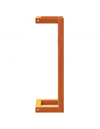 Portasciugamani Marrone Cera 23x18x60 cm Legno Massello di Pino