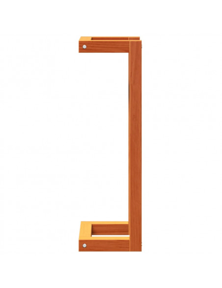 Portasciugamani Marrone Cera 23x18x60 cm Legno Massello di Pino