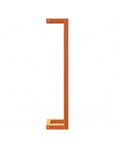 Portasciugamani Marrone Cera 23x18x90 cm Legno Massello di Pino