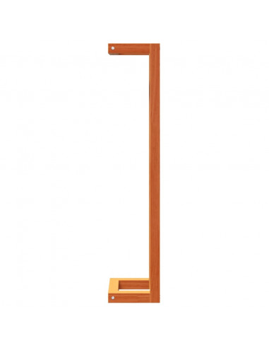 Portasciugamani Marrone Cera 23x18x90 cm Legno Massello di Pino