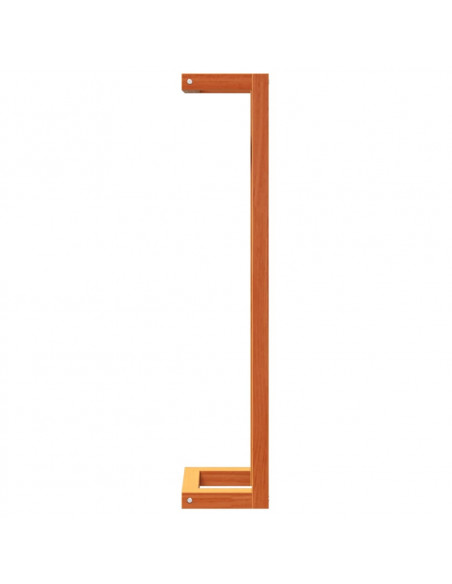 Portasciugamani Marrone Cera 23x18x90 cm Legno Massello di Pino
