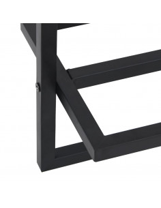 Portasciugamani Nero 95x25x22 cm in Ferro