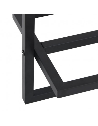 Portasciugamani Nero 95x25x22 cm in Ferro