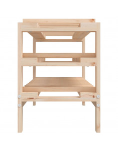 Portavini 109,5x30x42 cm in Legno Massello di Pino