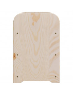 Portavini con Pannello Superiore 43x25x37cm Legno Massello Pino