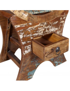 Portavini da 10 Bottiglie in Legno Massello di Recupero