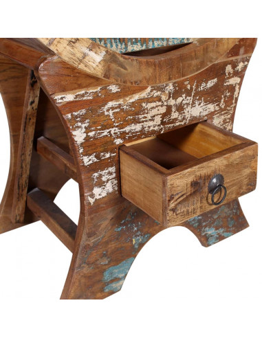 Portavini da 10 Bottiglie in Legno Massello di Recupero