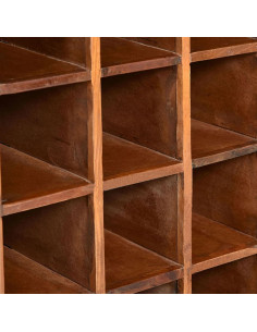 Portavini da 16 Bottiglie in Legno Massello di Recupero