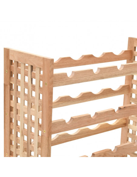 Portavini da 25 Bottiglie in Massello di Noce 63x25x73 cm