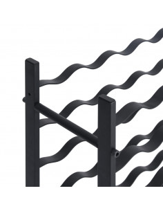 Portavini da 96 Bottiglie Nero in Ferro