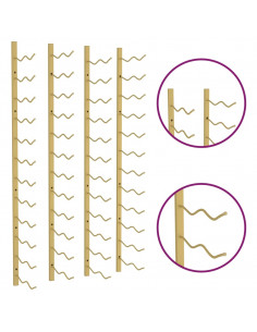Portavini da Parete per 24 Bottiglie 2 pz Oro in Ferro