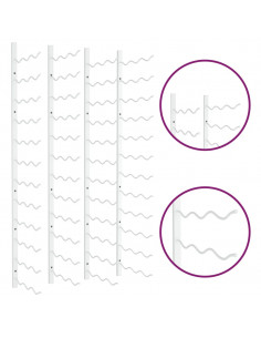 Portavini da Parete per 36 Bottiglie 2 pz Bianchi in Ferro