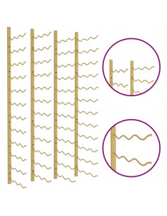 Portavini da Parete per 36 Bottiglie 2 pz Oro in Ferro